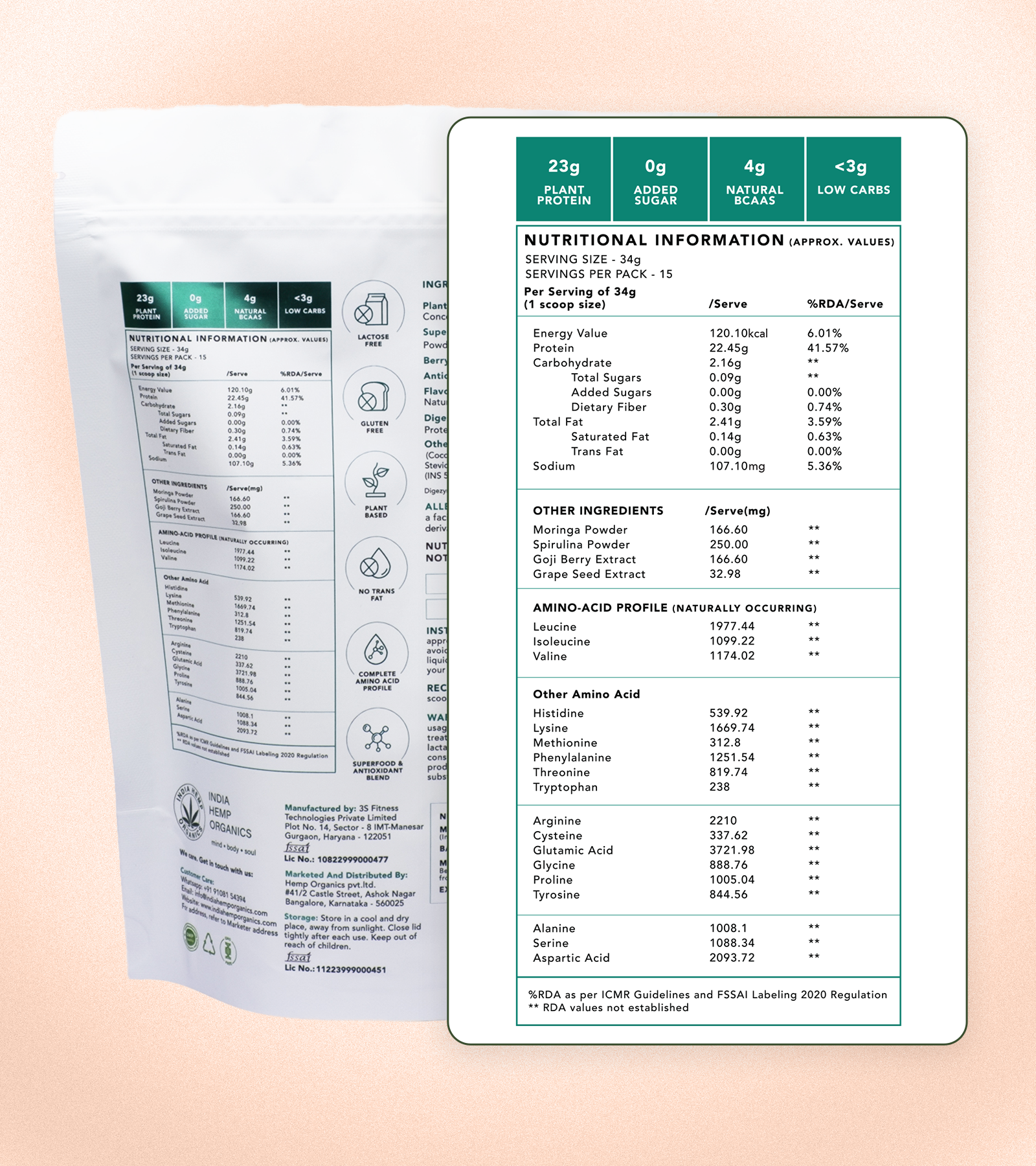 French Vanilla 100% Plant Protein Powder